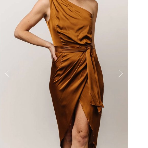 NWT Baltic Born Celia One Shoulder Midi Dress - Picture 3 of 9